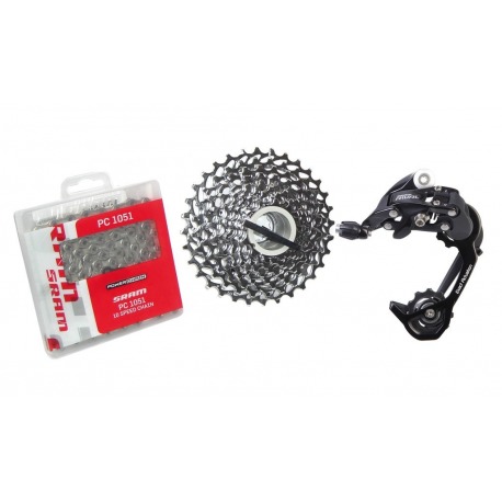 Sram Rival Kit (Dérailleur+Cassette+Chaîne) Dérailleur, cassette PG1050, chaîne PC1051