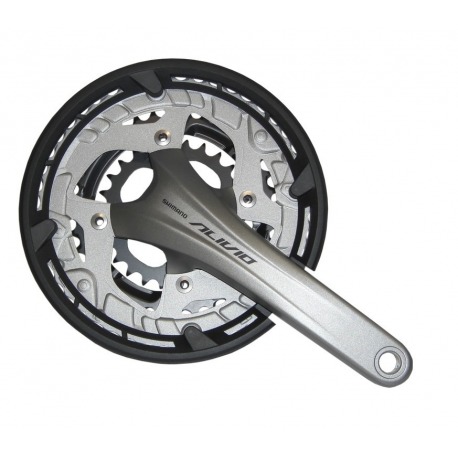 Shimano Alivio 26/36/48 d. 175 mm FC-T4060 argent, env. bouclier, 2 pièces, 9v