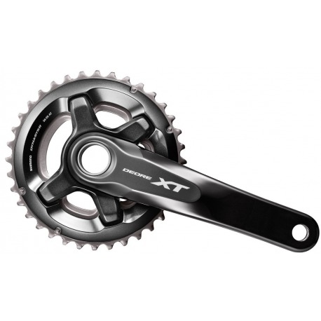 Pédalier Shimano Deore XT 26/36 175 mm FC-M8000 Hollowtech-II avec axe 11 vitesses noir.