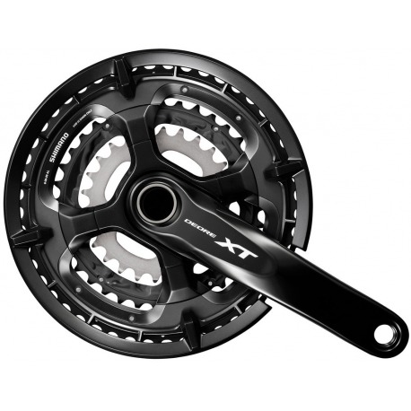 Manivelles Shimano Deore XT 26/36/48t. 175mm FC-T8000 Hollowtech- II avec axe, 10-sp.