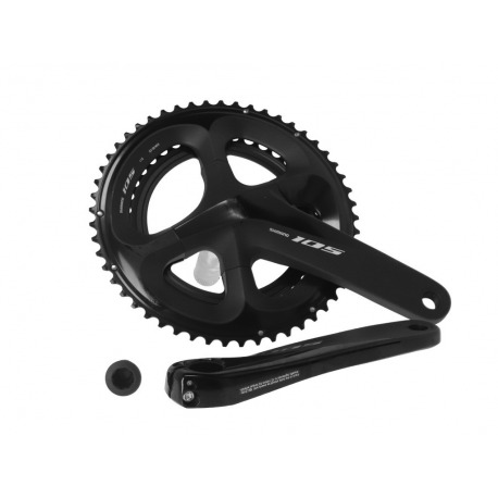 Shimano 105 39/53 dents 170mm FC-R7000 noir, avec axe, manivelles 11-s.