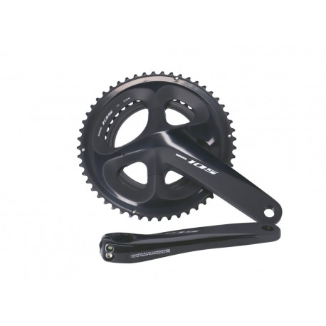 Manivelles Shimano 105 34/50 dents 175 mm FC-R7000 noir, HollowtechII, avec axe