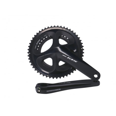 Shimano 105 36/52T 175mm FC-R7000 Manivelles Noir, HollowtechII, avec axe