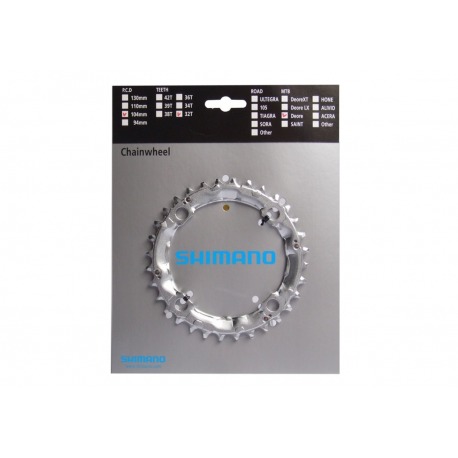 Plateau 32 trous, acier, argent LK4x104mm M440/480/510/570/571/750/751