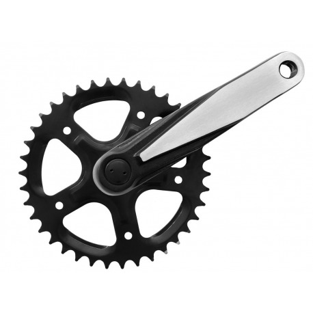 Pédaliers Speed Alu 170mm noir/brillant 46t, 4 tranchants
