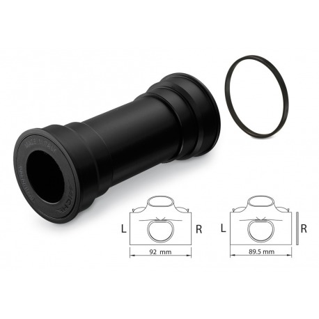 Boîtier de pédalier Miche Evo Max MTB Press Fit 89,5-92 mm, Ø 24 mm, env. 132g