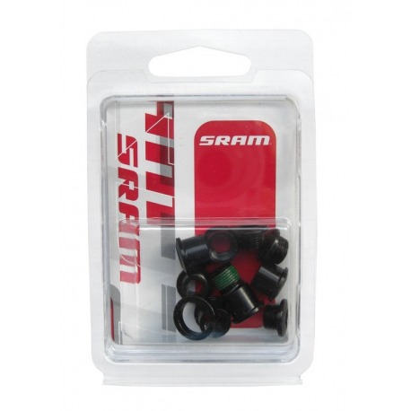 ChainRingBolt Kit Red Hidden Bold 5/bras aluminium, Noir