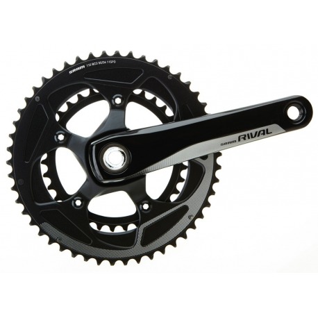 Manivelles Sram Rival22 GXP 34-50t. Yaw 170mm noir, 11 vitesses, sans BB