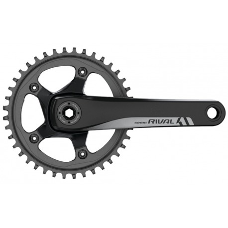 Manivelles Sram Rival1 GXP 42 d. 170 mm noir, 10/11 vitesses, sans boîtier de pédalier