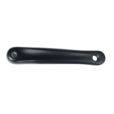 Manivelle gauche Wing, 170mm aluminium noir 4 pans