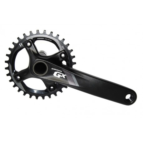 Manivelles Sram GX1 1000 sw GXP, 175mm, Fat B. noir, 30 p.10/11 vitesses, sans boîtier de pédalier