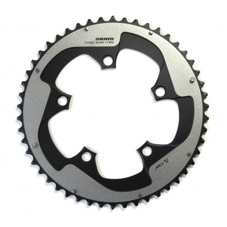 Plateau Sram Red22 11 vitesses. X-Glide Alu gris 50 d.S3 Lacet 110Ø 5-ap50/34d.