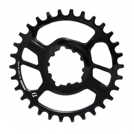 Plateau Sram X-Sync 11-s. 30Z, noir, acier, montage direct, décalages de 3 mm.
