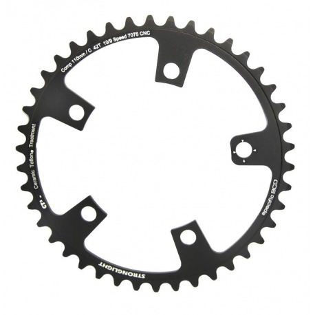 Plateau Stronglight Type 110 C interne 42 dents, noir, ct², 10 vitesses.