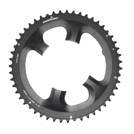 Plateau extérieur 51 dents Stronglight Type 105-110 mm, noir, 11 vitesses.