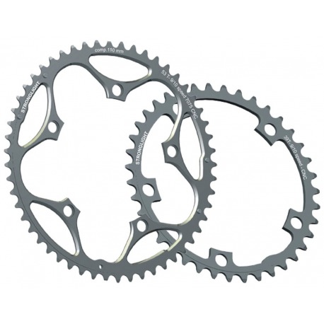 Cymbale Stronglight Type 110 S ext. 46 dents, argent, 9/10-v.