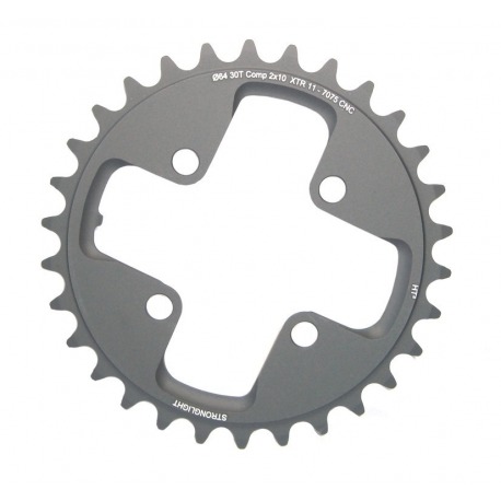 Plateau VTT Stronglight Shimano 2x10 pour XTR FC M980 4 bras intérieur 30 d.