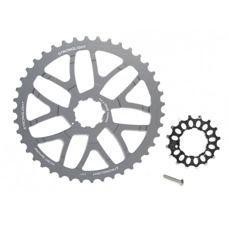 kit de conversion Stronglight p. Cassette Sram 42 d. HT³ inclus 16j. pignon en acier