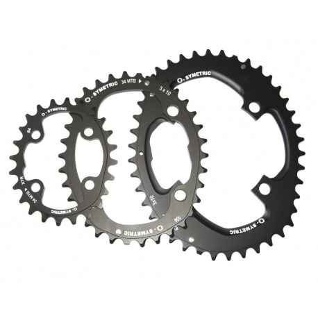 Kit Plateau VTT Osymetric 104/64 3x10 42/34/24 Dents Noir