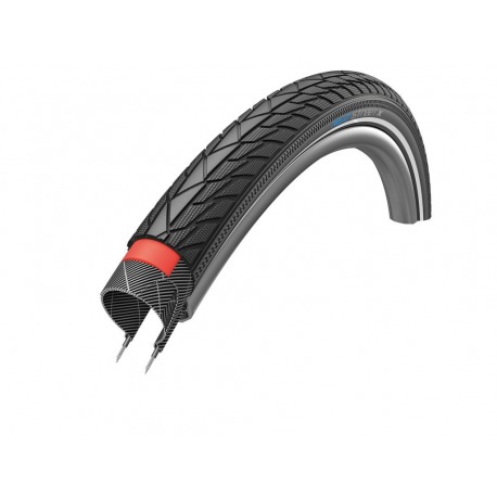 Pneu XLC StreetX TwinSkin 37-622 28x1.75 Noir Reflex 5mmPP