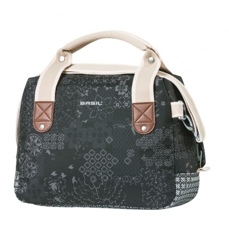 Sacoche de guidon Basil Boheme City Bag anthracite avec fermeture éclair 8 litres