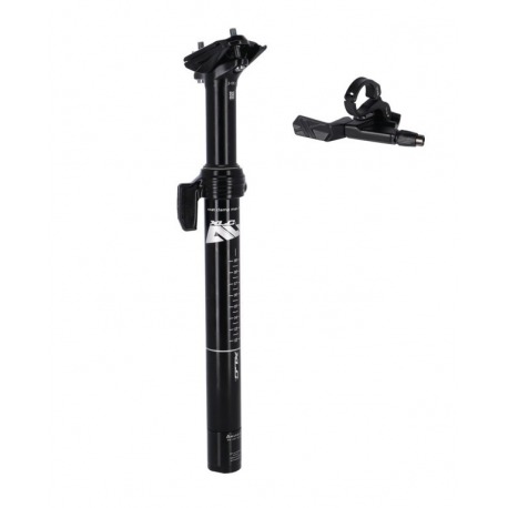 XLC All MTN Tige de selle télescopique SP-T12B Ø 30,9 mm, 449 mm, noir, déporté