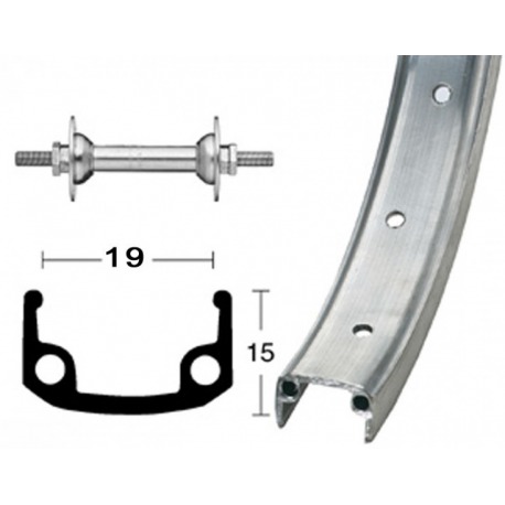 RD 12 1/2" 203-19acier, 16 a., argent, jantes fixes argent/alu mat, rayons zinc