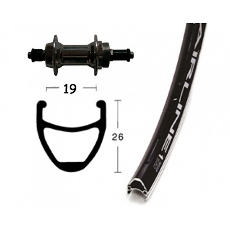 Roue arrière 28x1 75 filetage de cassette 6/7 ne QR 36a. Compagnie aérienne 1 ne. Niro ne radios