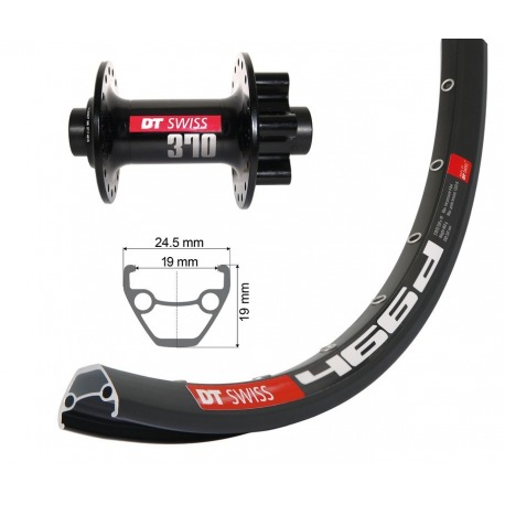 Roue avant 29" D6-trous ne TA 15 32L DT Swiss D466 DISK ne rayons Niro(ne)