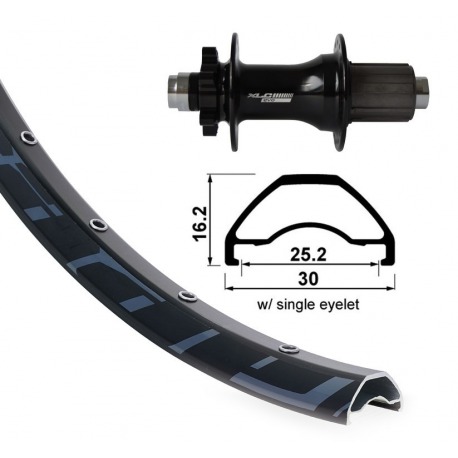 RT 29" XLC 6 trous nég.TA 12 148mm Rodi Ready 25 DISK rayons nég.-Niro(neg)