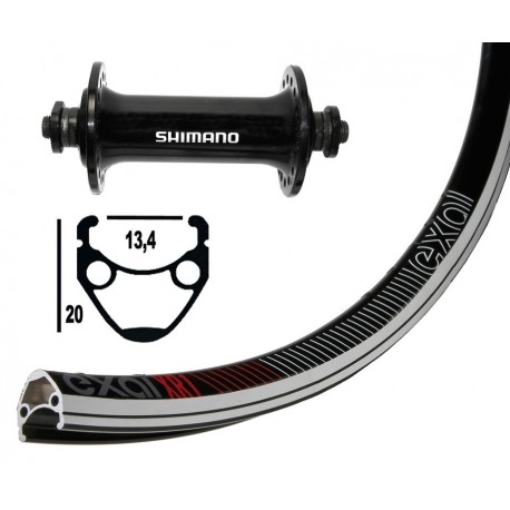 Roue avant 13-622 Tiagra noir QR 32L Exal XR-1 ne/pla.s. oje.radio-Niro ne.DD