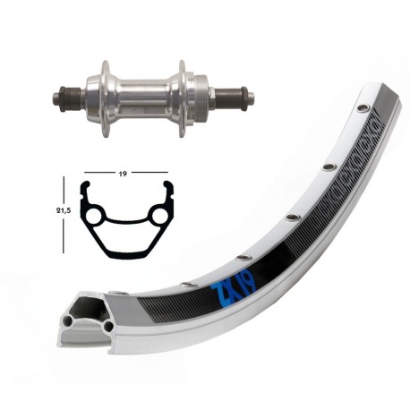 Roue arrière 28x1.75alu 6/7plat.SSP 36ab. Exalt ZX 19 plat. niro rayons