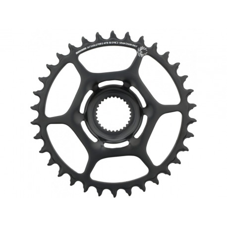 Plateau Sram X-Sync2 Eagle 12v. 38 p., noir, acier, MDF, pour Bosch