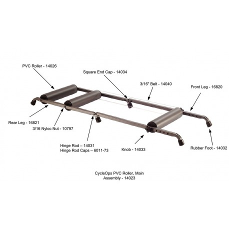 Pieds pour Rouleau Aluminium Cycle Ops Pièce de Rechange