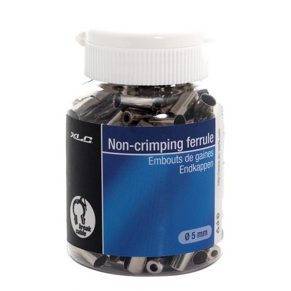 XLC Bouchons pour gaine de frein BR-X10 noir, intérieur Ø5.0mm 200 u. en bouteille