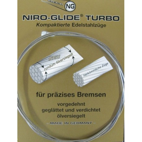 Câble de frein en acier inoxydable. buse poire 2050 mm, Ø 1,5 mm, emballage individuel