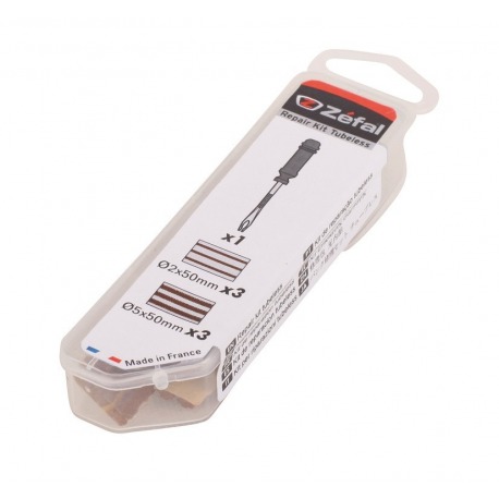 Zefal Tubeless Repair Set 6 Bouchons Caoutchouc Aiguille Outil