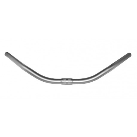 Guidon Ergotec Moon Cruiser Acier, Aspect Aluminium, 610mm, Ø 25.4mm, 53°