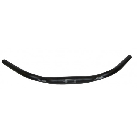 Guidon Ergotec Stuttgart Alu, noir, 600mm, Ø31.8mm, 52°