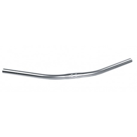 Ergotec Moon guidon acier Ø 25,4mm, 605mm, argent 23°