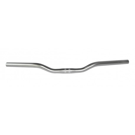Guidon Ergotec City acier, Ø 25,4 mm, 620 mm, aspect aluminium, 14°