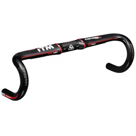 Guidon ITM Phantom Carbon racing si Ø31.8mm, 400mm, Carbon black, inter cable