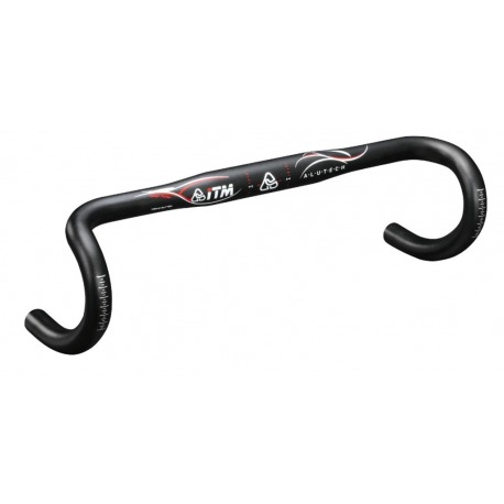 Guidon route ITM Alutech 7075 Ø31,8 mm, 400mm, anodisé noir