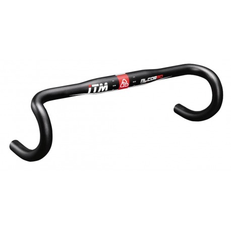 Guidon route ITM Alcor 80 Alu 6061 Ø31.8 mm, 420mm, anodisé noir