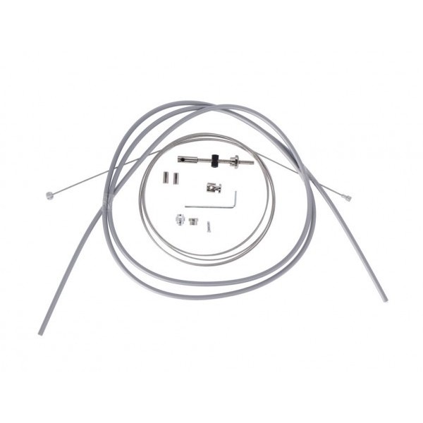 XLC Kit câbles de frein pour frein à tambour 17000/2350mm 2 embouts argent XLC Kit câbles de frein pour frein à tambour 17000/2350mm 2 embouts argent