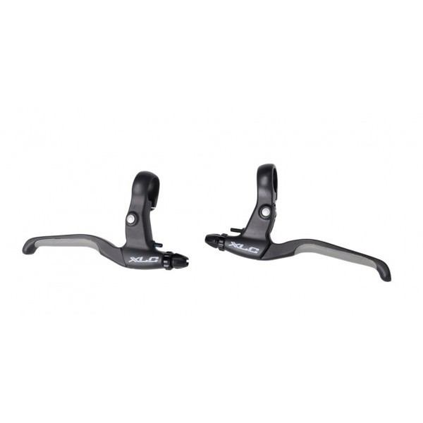 XLC Jeu de leviers de frein BL-V05 Alu, noir/caoutchouté noir pour V-Brake