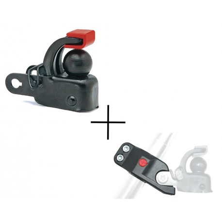 Kit d'attelage de remorque Hebie Attelage de remorque F 1 + adaptateur de tige de selle