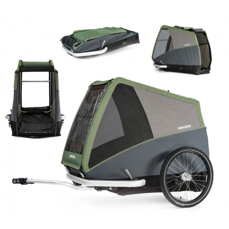 Remorque Croozer Dog XXL (E) 2018 Pine Green, avec manuel d'utilisation
