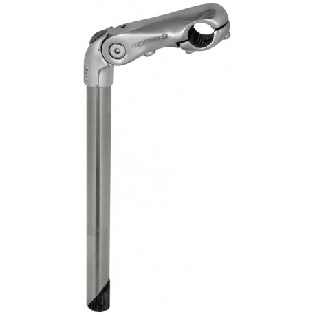 Ergotec Kobra Vario SL300/110mm Niro/Alu,-10/+50°,argent,1 1/8",Ø 25.4mm Potence