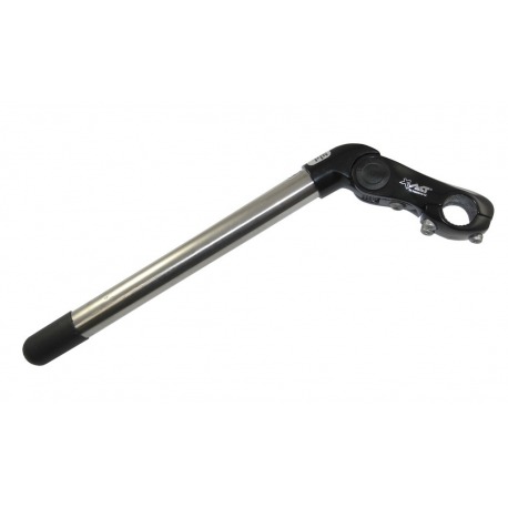 Potence Ergotec Kobra Vario SL300/110mm Niro/Alu,-10/+50°,noir/argent,1 1/8",Ø 25.4mm